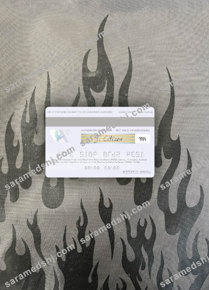 Nepal Rastriya Banijya Bank (RBB) visa debit card photolook back